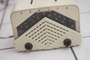Rare 1946 Zenith Boomerang  Consoltone  Bakelite Tube Radio Model 6D014W  repair - Picture 1 of 21