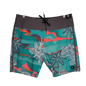 Rip Curl Mirage Mason Barrel Killa Board Shorts Size 38 x 19 Aqua Gray 8" in NWT - Picture 1 of 11