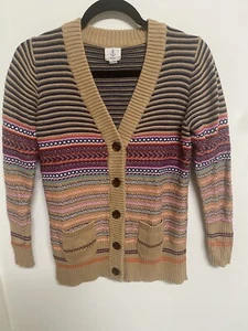 Lands End Cardigan Knit Button Down Kids L (14) Multicolor - Picture 1 of 7