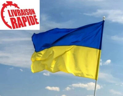 Drapeau Flag National Ukraine Soutien Ukrainien Flag Bleu Jaune 60 X 90 cm - Photo 1/2