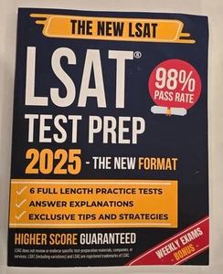 LSAT Test Prep: 2025 The New Format Paperback Clean Pages - Foto 1 di 2