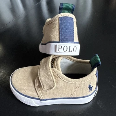 Polo Ralph Lauren - Owen EZ Zapatilla de Lona Niño Pequeño Talla 5 - Caqui Foto 1 de 4