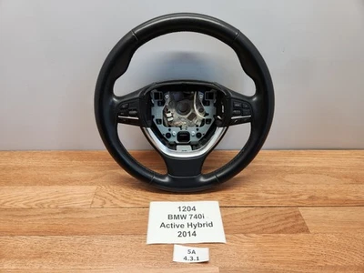 ✅ 10-15 OEM BMW F01 F02 750i Leather Steering Wheel Heated Black W/O Shifters - Image 1 of 4