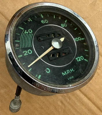 Porsche 356 A B T5 DZM Speedometer Odometer 1958 7.58 120mph - Изображение 1 из 4