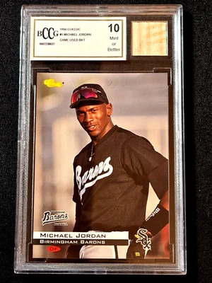 ¡¡JUEGO MICHAEL JORDAN BATE USADO!! BCCG 10! ¡Clásico 1994! #1 ¡¡EXTREMADAMENTE RARO!! MJ RC! Foto 1 de 4