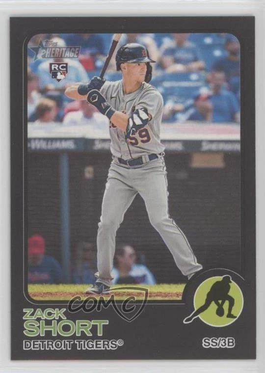 2022 Topps Heritage High Number Black Bordered /50 Zack Short #626 Rookie RC - Image 1 of 2