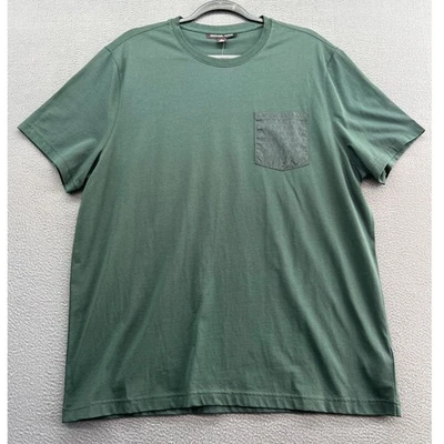 Camisa MICHAEL KORS Para Hombres XL Verde Algodón Bolsillo Camiseta Hecha en Vietnam Foto 1 de 4