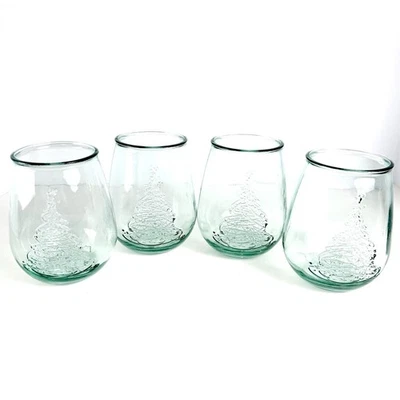 Vaso de vidrio vintage San Miguel árbol de Navidad 100% reciclado España Foto 1 de 4