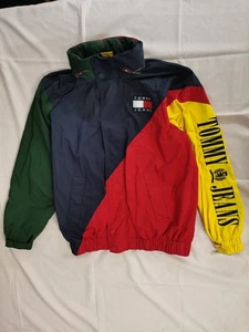Vintage Tommy Hilfiger Jeans Herren Color Block Jacke M - Bild 1 von 6