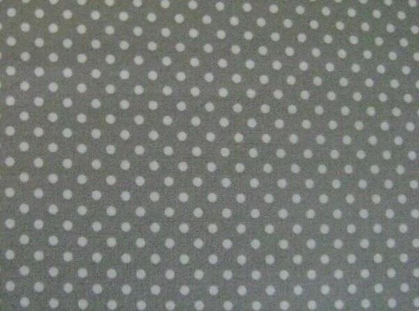 Tela de algodón gris con lunares blancos ~ Foto 1 de 1