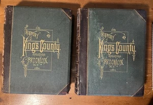 1884 History Of Kings And The City Of Brooklyn New York 2 Vol Set - Picture 1 of 14
