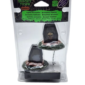 Lemax 24467 Spooky Town Backlit Tombstones Lighted Halloween 2012 Retired New! - Bild 1 von 4