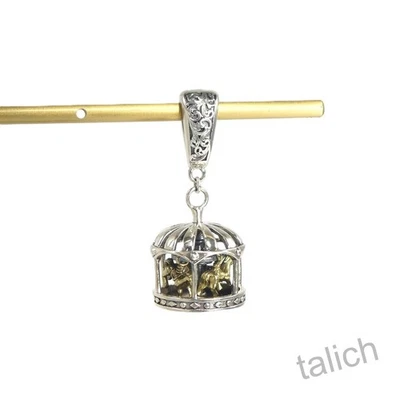 925 Sterling Silver Carousel Merry Go Round Charm Pendant Movable Horses Unique - Image 1 of 4