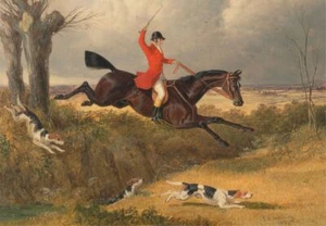 Fox Hunting John Frederick Herring Wall Print Poster Picture A3 A4 A5 - Picture 1 of 6