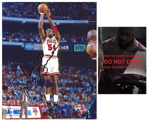 Horace Grant signed Chicago Bulls basketball 8x10 photo Proof COA autographed. - Picture 1 of 2
