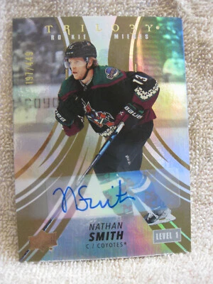 Nathan Smith 2022-23 Trilogy Rookie Premieres Auto Level 1 Arizona Coyotes /449 - Image 1 of 3