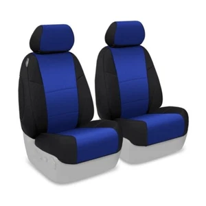 Coverking Front SEAT COVERS Neosupreme BLUE / BLACK for 2019-2024 Chevy Blazer - Picture 1 of 11