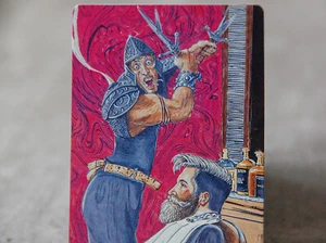 Barberk Satirical Ironically Altered Art MTG - Barber Berserk - Picture 1 of 3