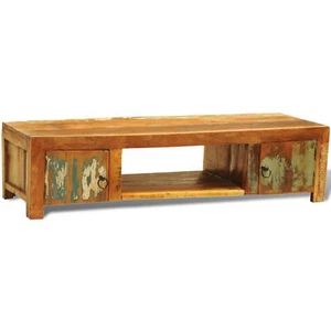 Teak Massivholz TV Rack Lowboard Sideboard Fernsehtisch Vintage Neu C0Z0 - Bild 1 von 11