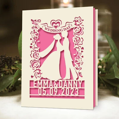 HOWSON LONDON Personalised Wedding Day Card Congratulations On Your Wedding Day Bride & Groom