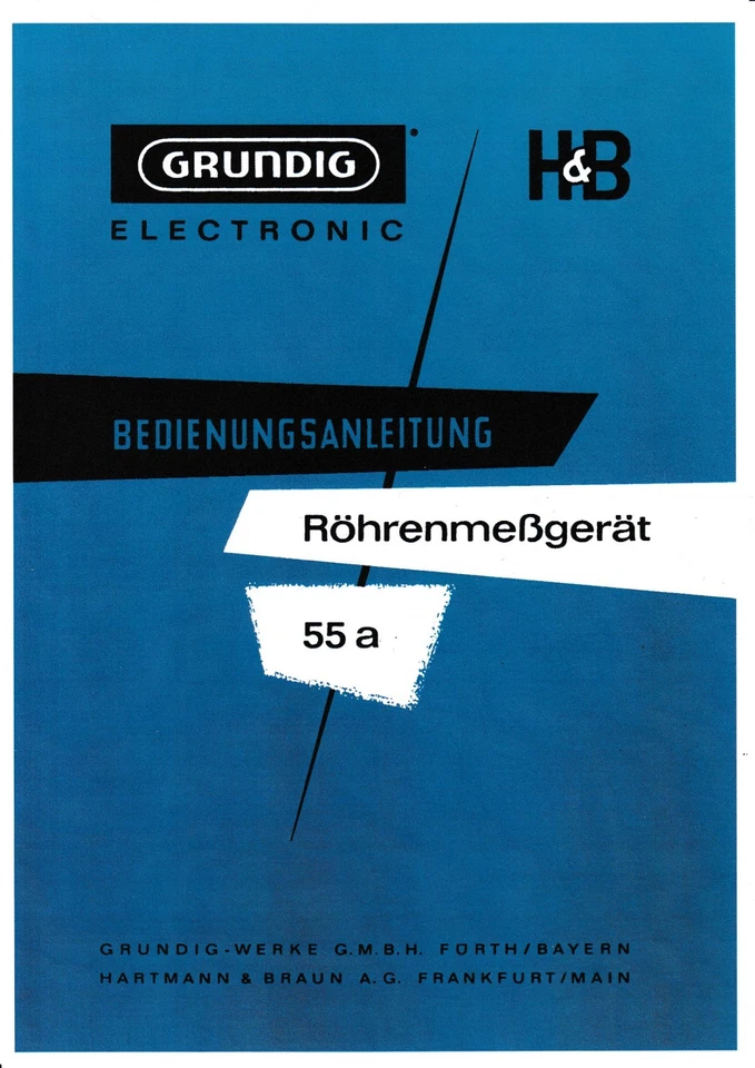 Instrucciones de funcionamiento con esquema para Grundig 55 A Foto 1 de 1