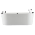 71-in L x 31.5-in W White Acrylic Center Drain Freestanding Whirlpool Tub