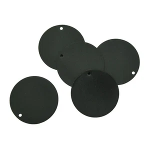 Espacios en blanco de estampado circular - acero inoxidable tono negro - 25 mm - 4 etiquetas - MT032 - Imagen 1 de 2