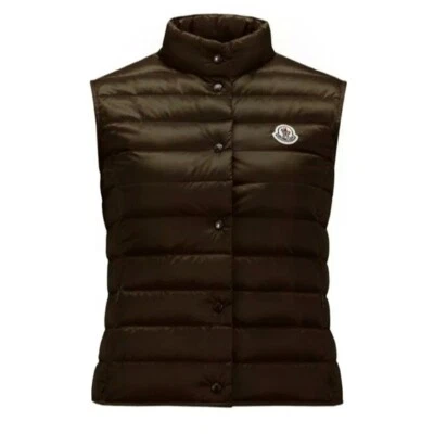 Moncler Liane Down Puffer Vest in Brown Size 5 - Image 1 of 4