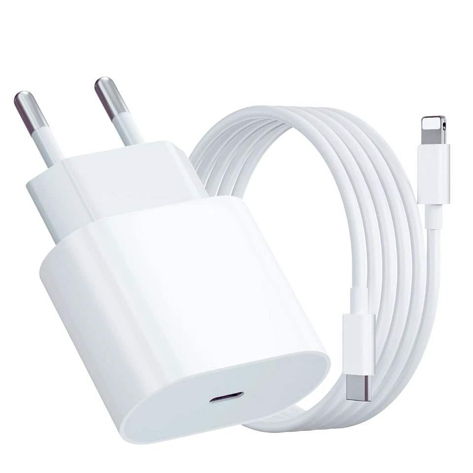 TECHMARKT24 20W Schnell Ladegerät PD Ladekabel für iPhone 11 12 13 14 Pro Max USB C Adapter