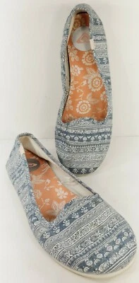 Reef Hailey Women's Flats Size 8.5 Blue White Textile Uppers - Image 1 of 4