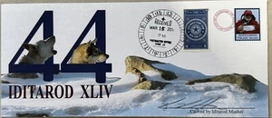 Seltenes Iditarod Musher Siegel getragen von The Musher 2016 - Bild 1 von 2