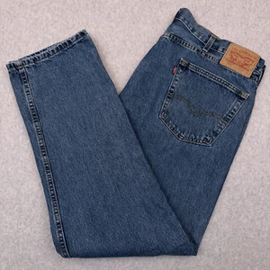 Levi's 505 Jeans Herren 42x32 Blau Straight Medium Wash Denim 100% Baumwolle Workwear - Bild 1 von 11