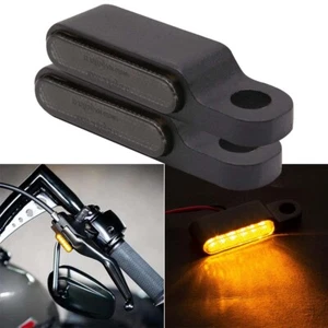 2X Mini Motorcycle LED Turn Signal Blinker Light Indicator Amber Lamp For Harley - Bild 1 von 12