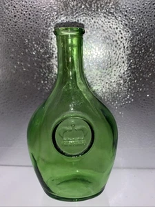Vintage Wheaton Green Glass Bottle with Crown 5.5” Tall - Picture 1 of 4
