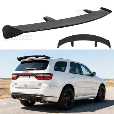 Para Dodge Durango SRT R/T aparência de fibra de carbono porta-malas traseiro spoiler asa lábio - Imagem 1 de 4