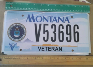*License Plate, Montana, 2000, Air Force Veteran, V 53696 - Picture 1 of 3