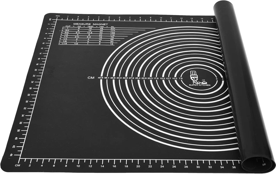 SUPER COCINA Alfombrilla de Silicona Antideslizante para Pastelería 28 x20 para No 28L x 20W, Negra  Foto 1 de 4