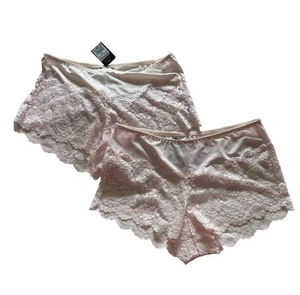 Target Lace Boy Leg Briefs Sz 18 x 2 Pairs Soft Pink Lace NWT - Picture 1 of 5
