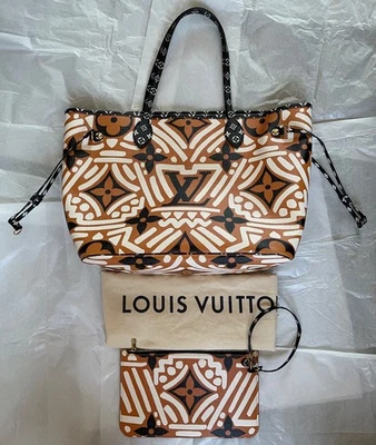 Bolso de Hombro LOUIS VUITTON EDICIÓN LIMITADA Blanco Caramelo Negro Artesanal Neverfull Foto 1 de 4