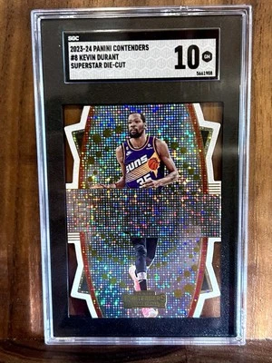 2023-24 Panini Contenders - Superstar Die-Cuts Kevin Durant #8 SGC 10 GM - Image 1 of 4