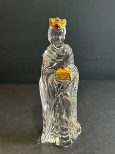 Gorham Crystal Nativity King Melchior 6.5” Wise Man Figurine Gold w/Box- Germany - Picture 1 of 15