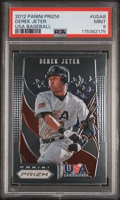 2012 Panini Prizm Derek Jeter USA Baseball PSA 9  New York Yankees Hall Of Fame - Image 1 of 3