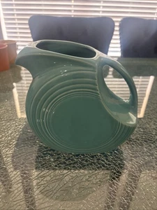 Fiesta Teal Blue Turquoise Pitcher 32oz Fiestaware Homer Laughlin USA Made vtg - Picture 1 of 5
