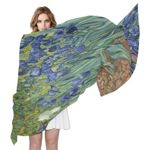 Women Silk Scarf Lightweight Long Soft Chiffon Shawl Wrap Neck Scarves Muffle... - Picture 1 of 7