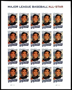 Briefmarken USA Yogi Berra - ohne Stanzung - ungezähnter Bogen mit 20 - Bild 1 von 1