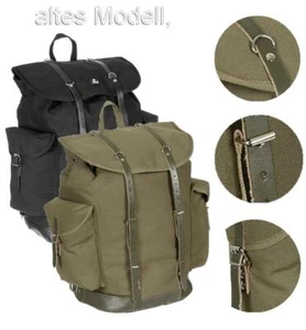 BW Gebirgsrucksack altes Modell Bundeswehr Jäger Rucksack mit Lederriemen MFH - Bild 1 von 9
