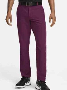 NIKE Dri-Fit Vapor Slim Fit Golf Pants Maroon Black DA3062 610 Men Sizes - Picture 1 of 4