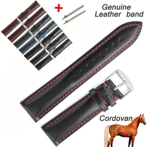 18mm 19 20mm 21 22mm Cordovan Genuine Leather Strap Generic Watchbands Bracelet - Picture 1 of 26
