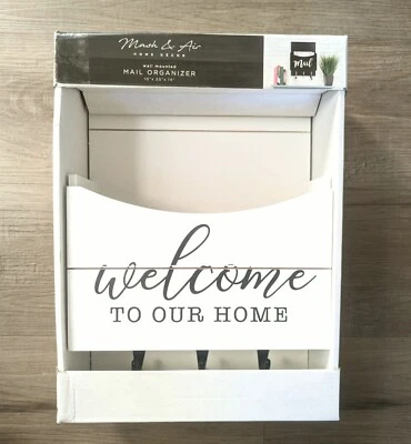 Mash & Air Decoración del Hogar Bienvenido a Nuestro Hogar Madera Correo Organizador Llavero  Foto 1 de 4