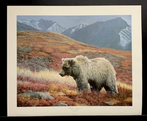 Impresión firmada por Charles Frace edición limitada firmada "Otoño de Alaska" oso pardo - Imagen 1 de 1